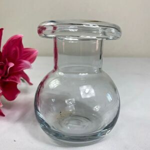 Vintage Clear Glass Hyacinth/Bud vase hand blown Holland